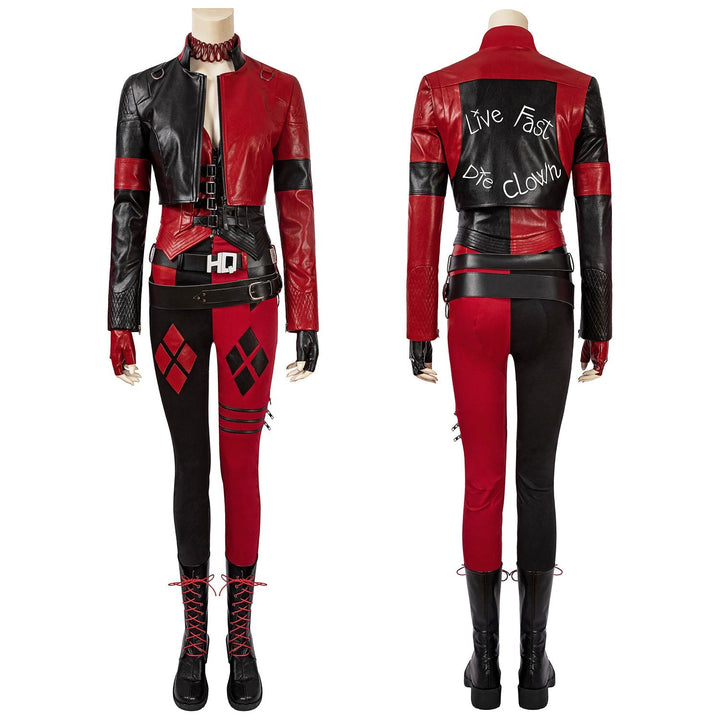 [ylevol] The Suicide Squad 2 Harley Quinn Fight Suit Leather Cosplay Costumes