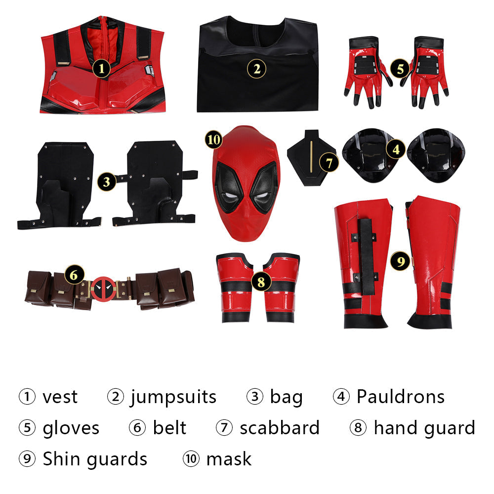 [ylevol] Deadpool 3 Wade Wilson Male Samurai Deadpool Cosplay Costumes