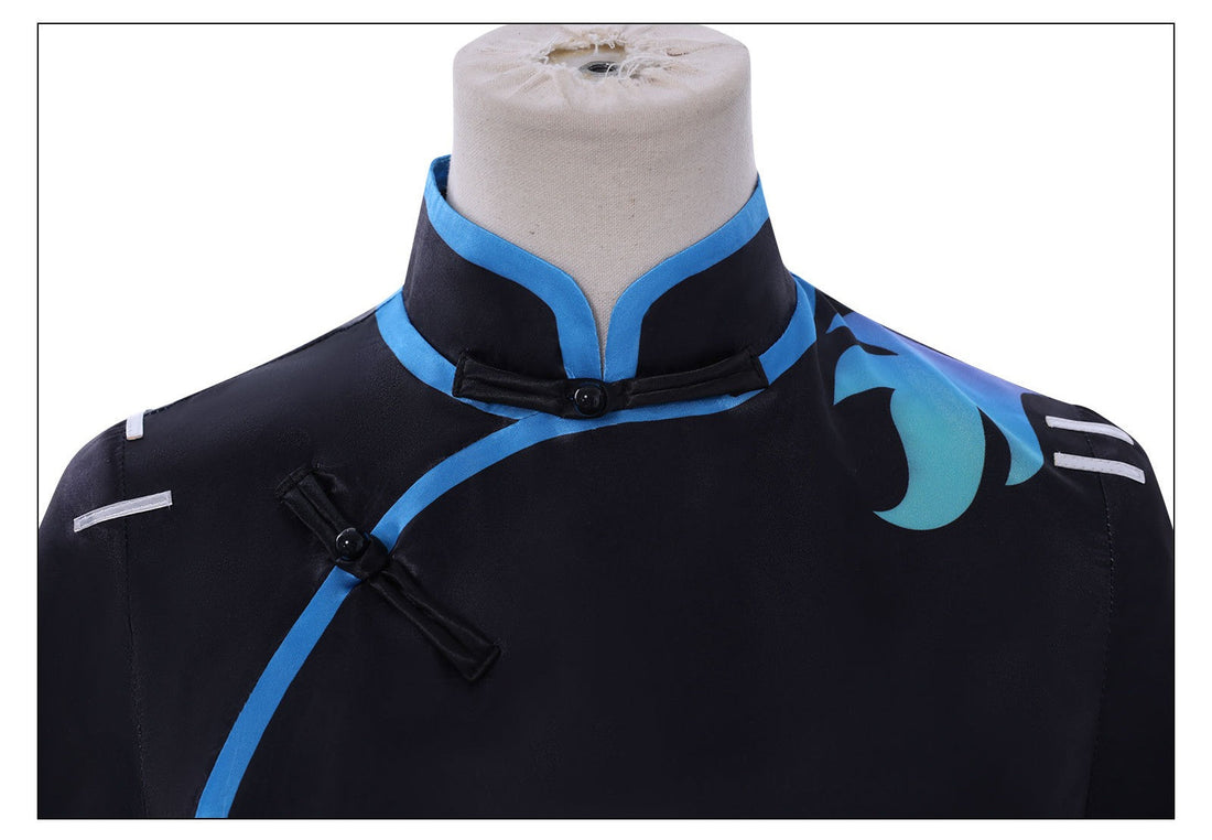 [ylevol] Identity V Antiquarian Qi Shiyi Blue Flame Cheongsam Cosplay Costumes