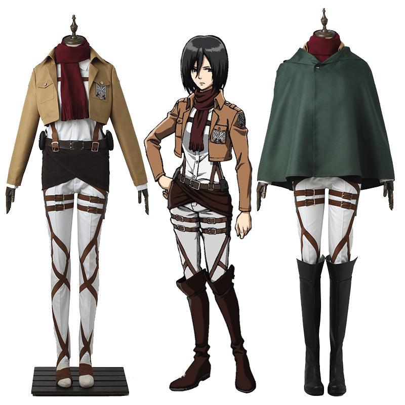 [ylevol] Attack on Titan Mikasa Ackerman Training Corps Uniform Set Cosplay Costume