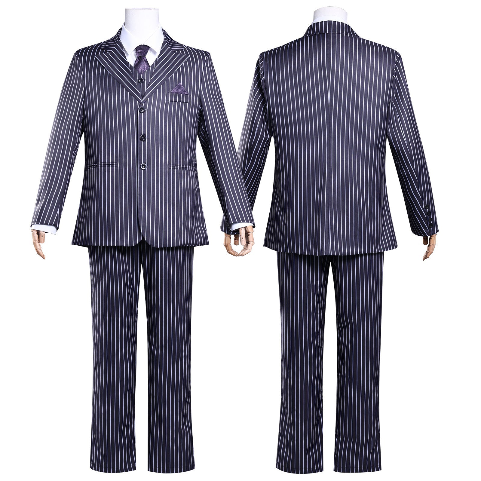 [ylevol] Wednesday 2 Gomez Addams Striped Suit Male Cosplay Costumes