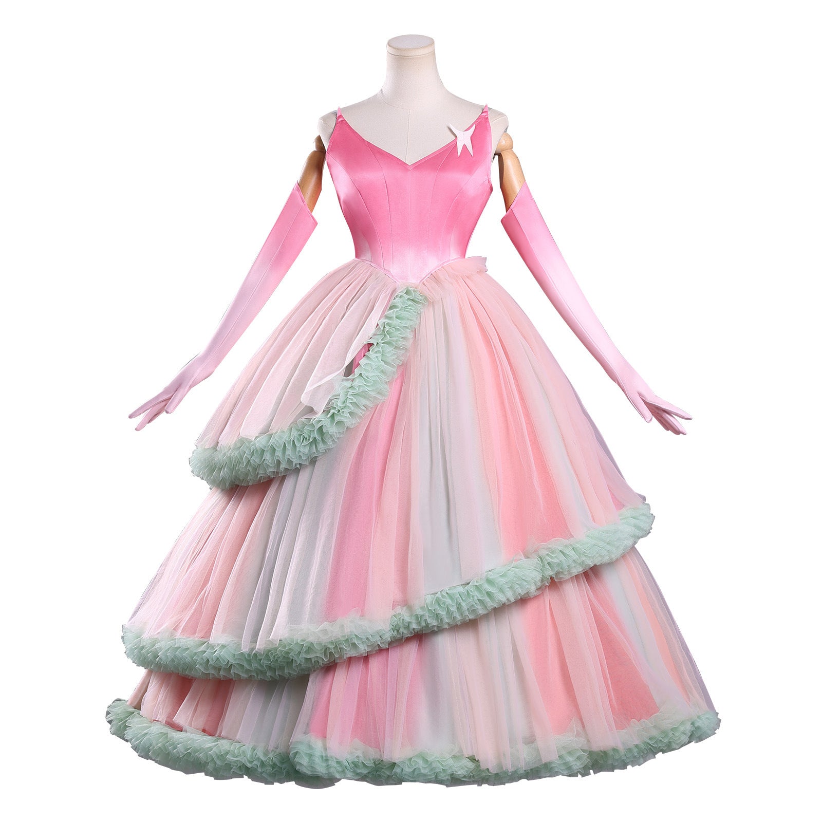 [ylevol] Wicked: For Good Witch Glinda Pink Green Dress Cosplay Costumes
