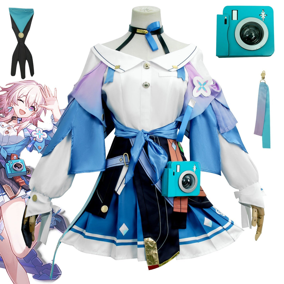 [ylevol] Game Honkai: Star Rail March 7th Fullset with Camera Cosplay Costumes