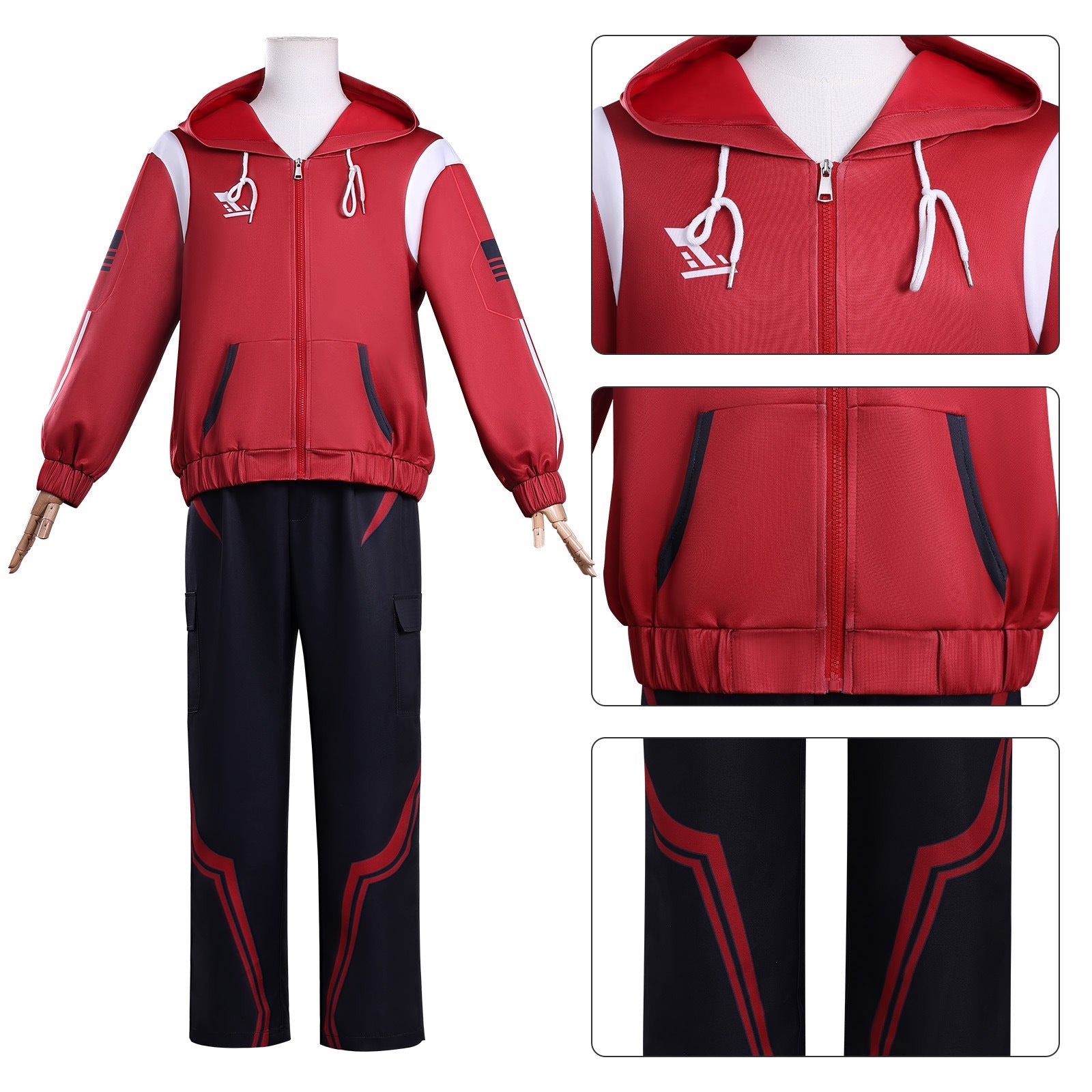 Naraka: Bladepoint Lin Qiye Red Jacket Fullset Cosplay Costumes