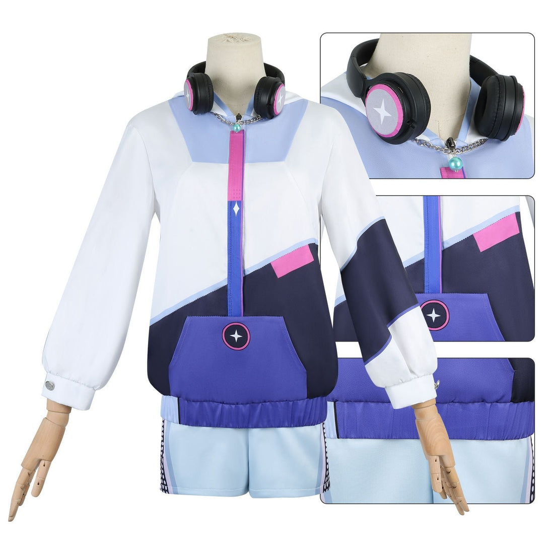 [ylevol] Game Genshin Impact ANTA X Qiqi Jacket Fullset Cosplay Costumes