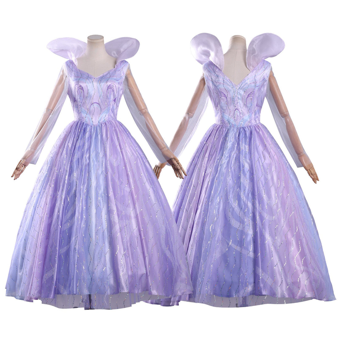 [ylevol] Wicked: For Good Glinda Purple Iridescent Dress Cosplay Costumes