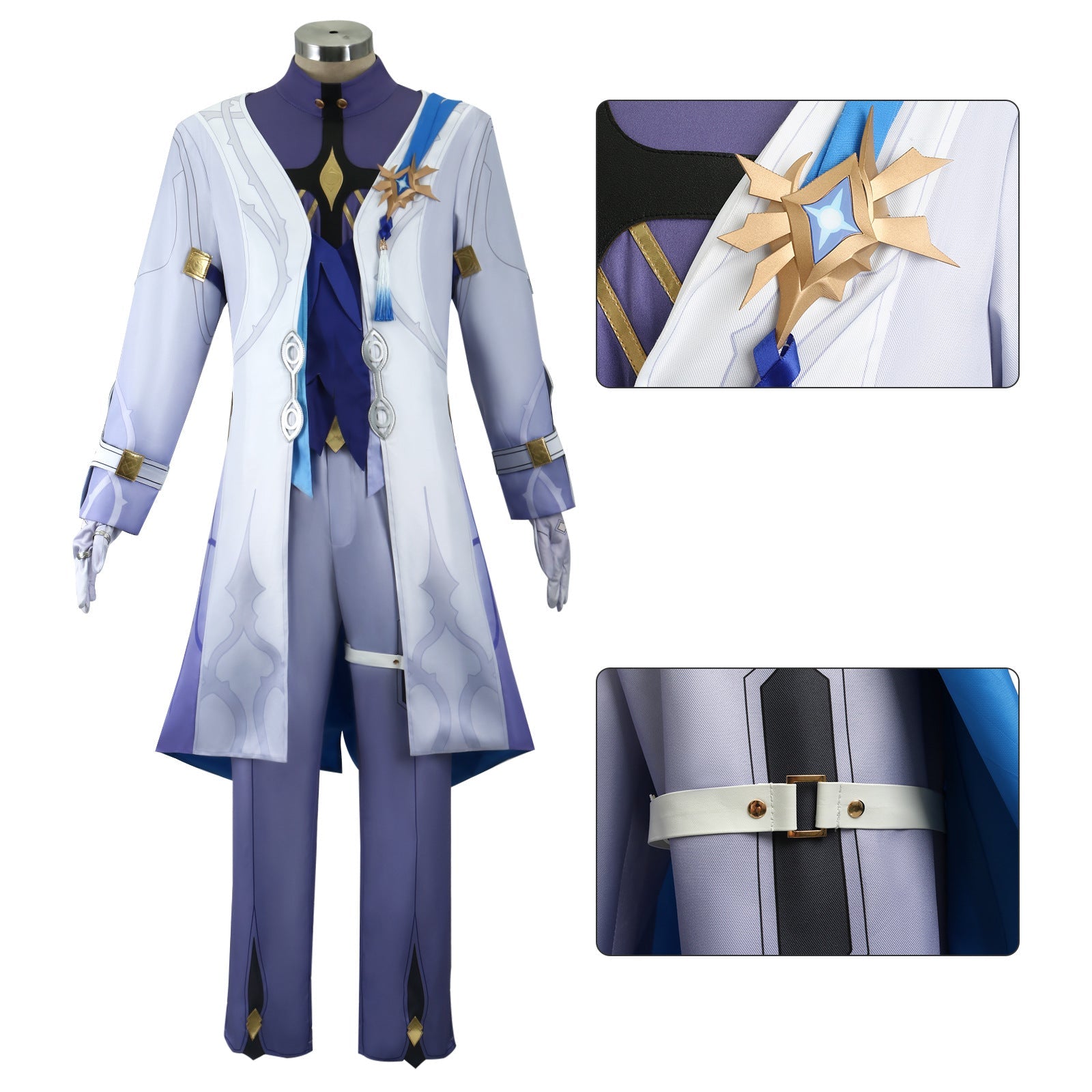 [ylevol] Honkai: Star Rail Sunday White Blue Outfit Carnival Cosplay Costumes