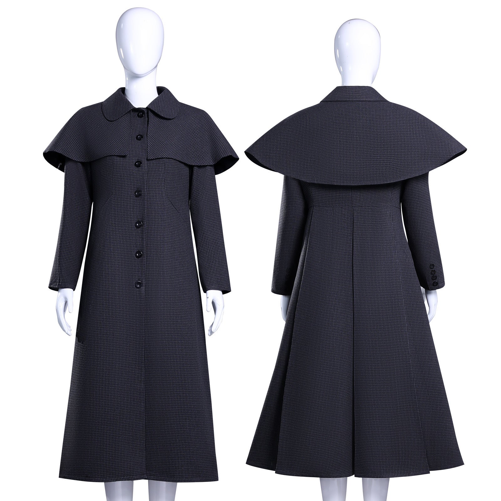 [ylevol] Wednesday 2 Addams Adult and Kids Black Wool Coat Cosplay Costumes