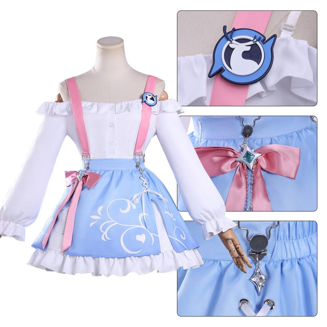 Game Honor of Kings X Luckin Yao Deerie Full Set Cosplay Costumes