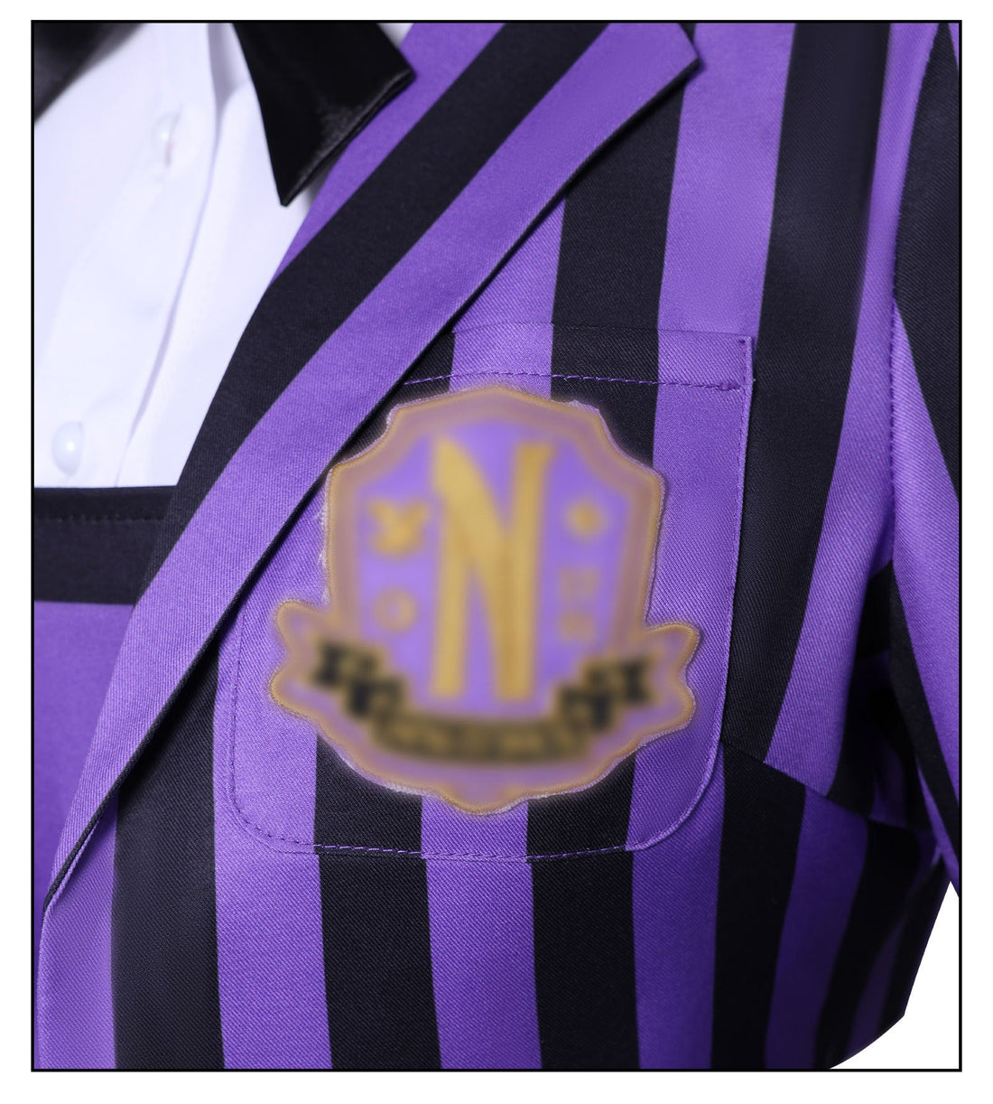 [ylevol] Wednesday 2 Addams Nevermore Academy Purple Short Uniform Adult Kids Costumes