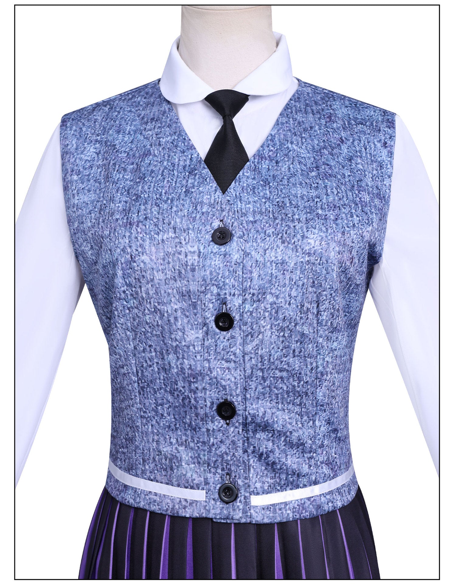 [ylevol] Wednesday 2 Addams Nevermore Academy Purple Uniform Adult Kids Costumes