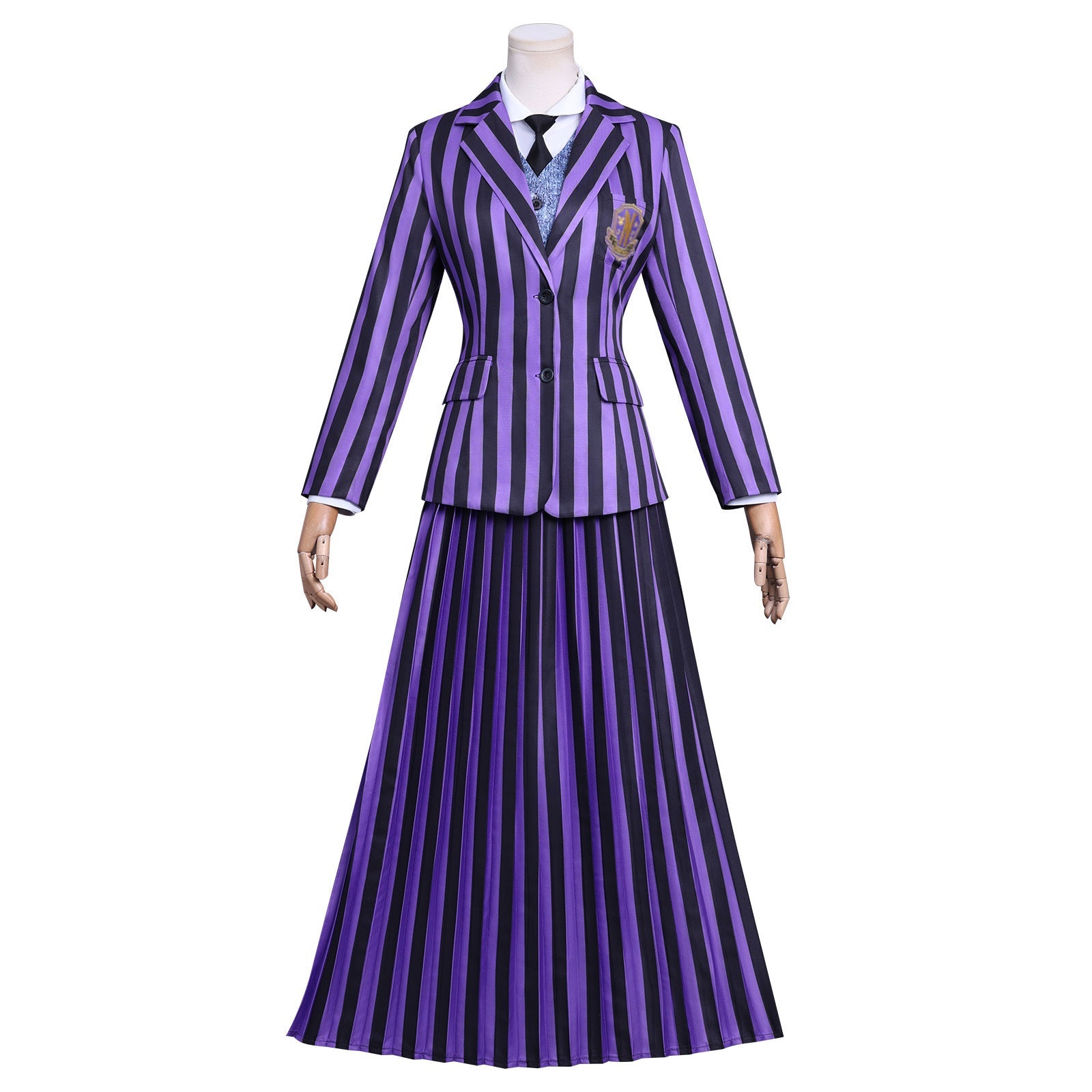 [ylevol] Wednesday 2 Addams Nevermore Academy Purple Uniform Adult Kids Costumes