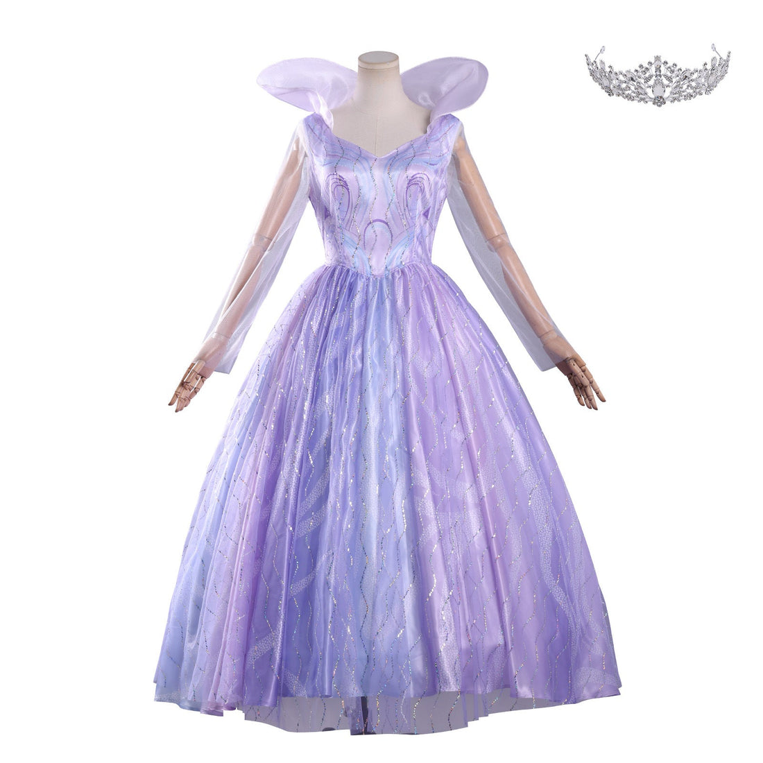 [ylevol] Wicked: For Good Glinda Purple Iridescent Dress Cosplay Costumes