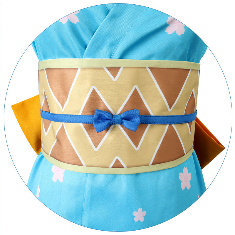 [ylevol] Anime Navigation Nami Kimono Blue Pajamas Fullset Cosplay Costumes