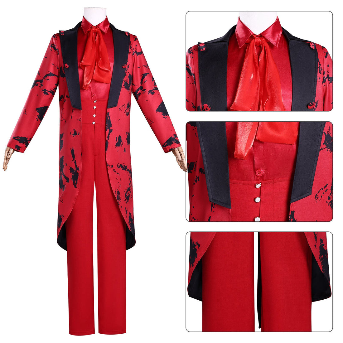 [ylevol] Wednesday 2 Addams Isaac Male Red Night Dress Cosplay Costumes
