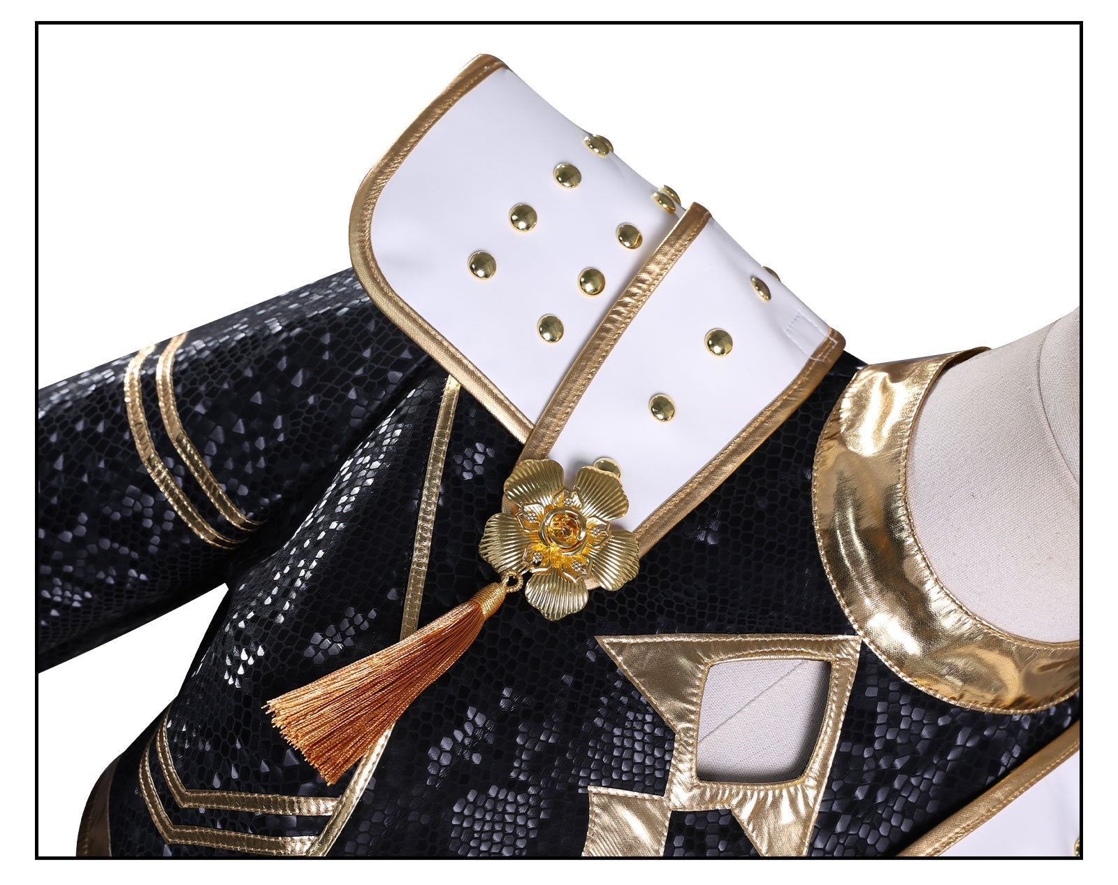 [ylevol] KPop Demon Hunters Zoey Black Gold Outfit Adult Kids Cosplay Costumes