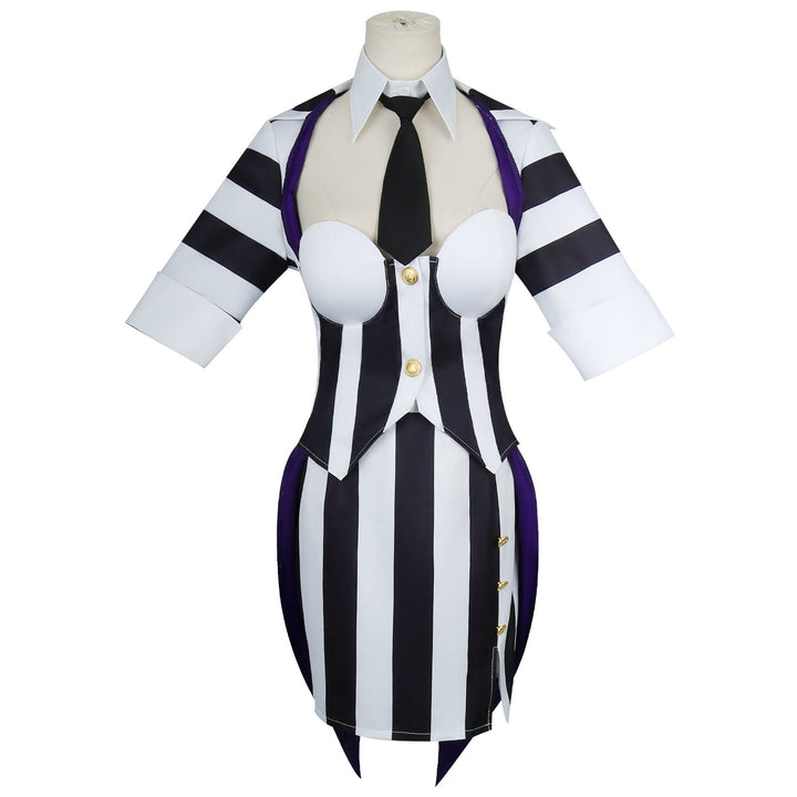 [ylevol] Beetle Juice Michael Keaton Stripe Suit Women Cosplay Costumes