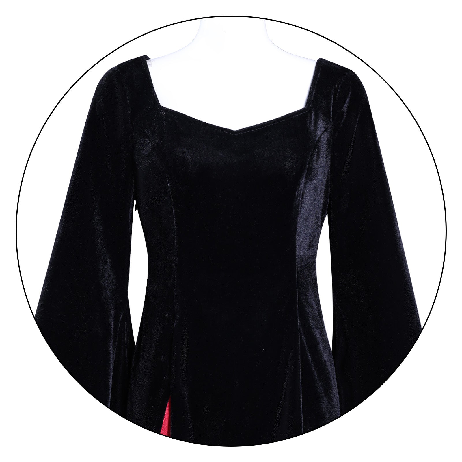 [ylevol] Wednesday 2 Mother Morticia Addams Black Dress Cosplay Costumes