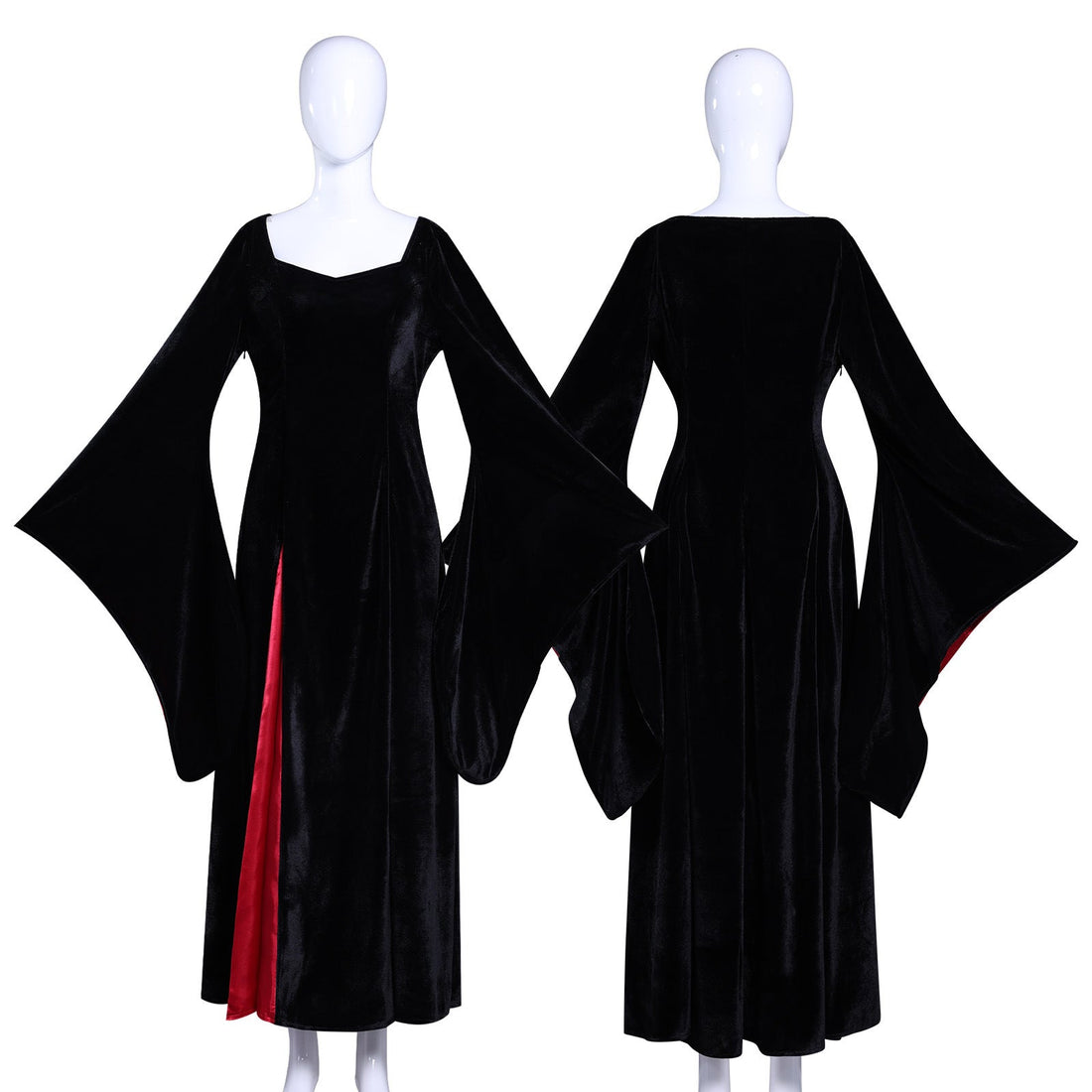 [ylevol] Wednesday 2 Mother Morticia Addams Black Dress Cosplay Costumes