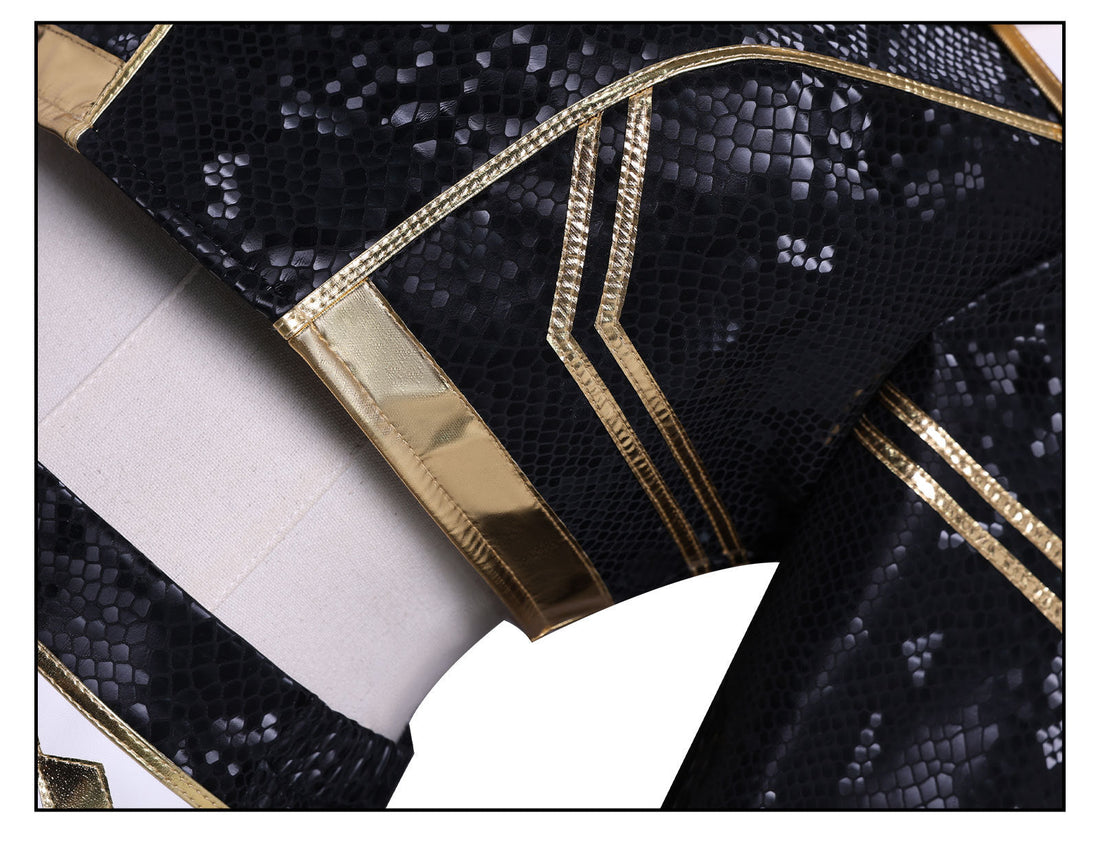 [ylevol] KPop Demon Hunters Zoey Black Gold Outfit Adult Kids Cosplay Costumes