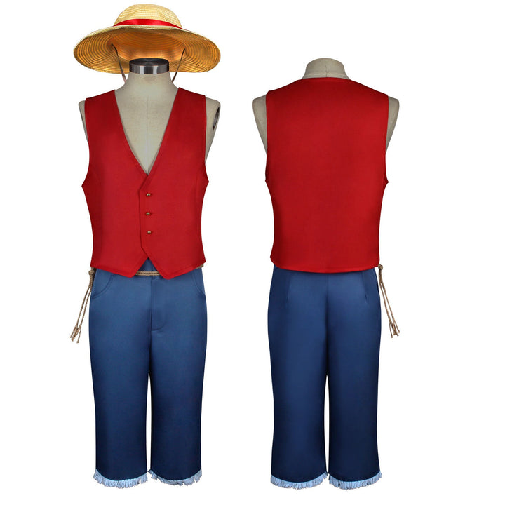 [ylevol] Anime Navigation Film Monkey D. Luffy Red Vest Cosplay Costumes