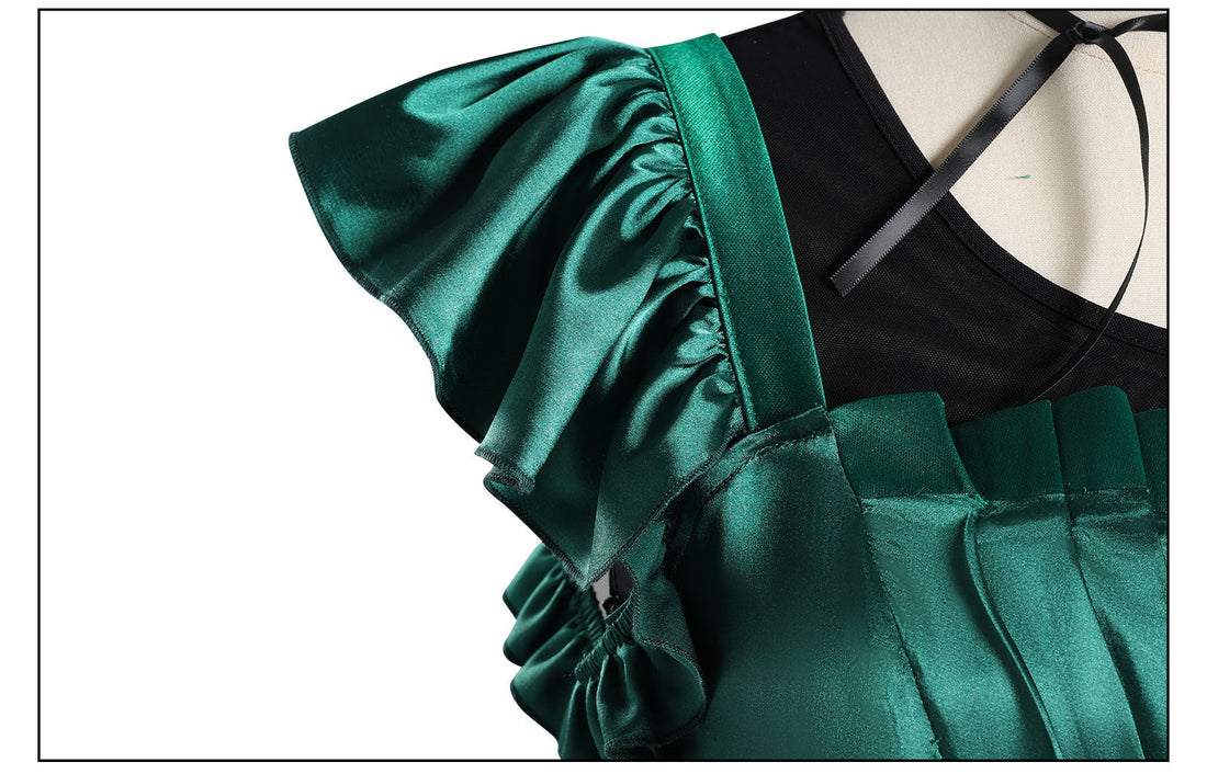 [ylevol] Wednesday 2 Addams Agnes Nevermore Academy Dance Dress Adult Kids Costumes