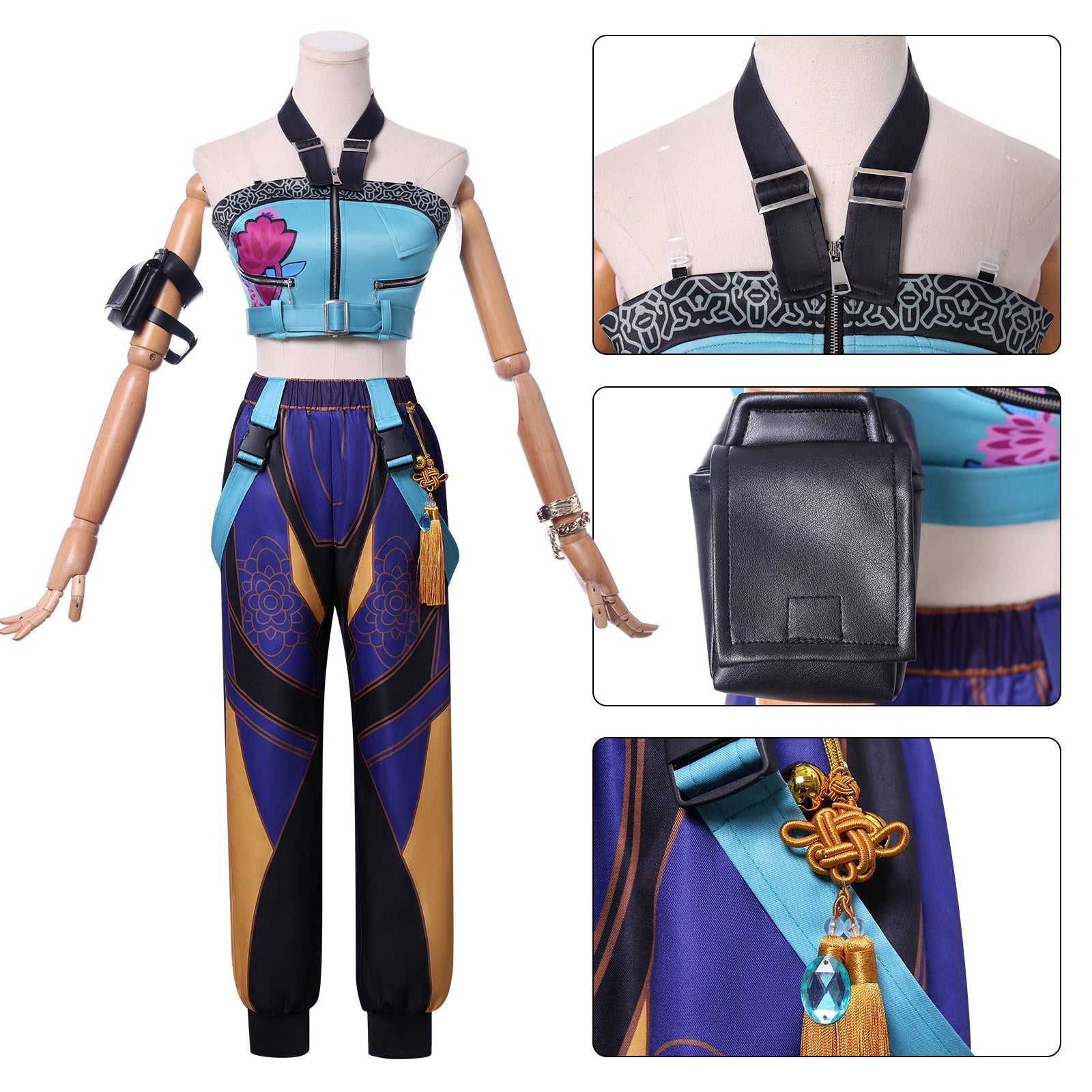 [ylevol] KPop Demon Hunters Zoey Outfit Fullset Adult Kids Cosplay Costumes