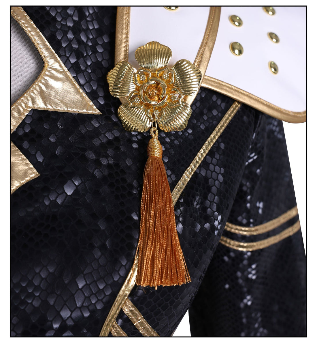 [ylevol] KPop Demon Hunters Zoey Black Gold Outfit Adult Kids Cosplay Costumes