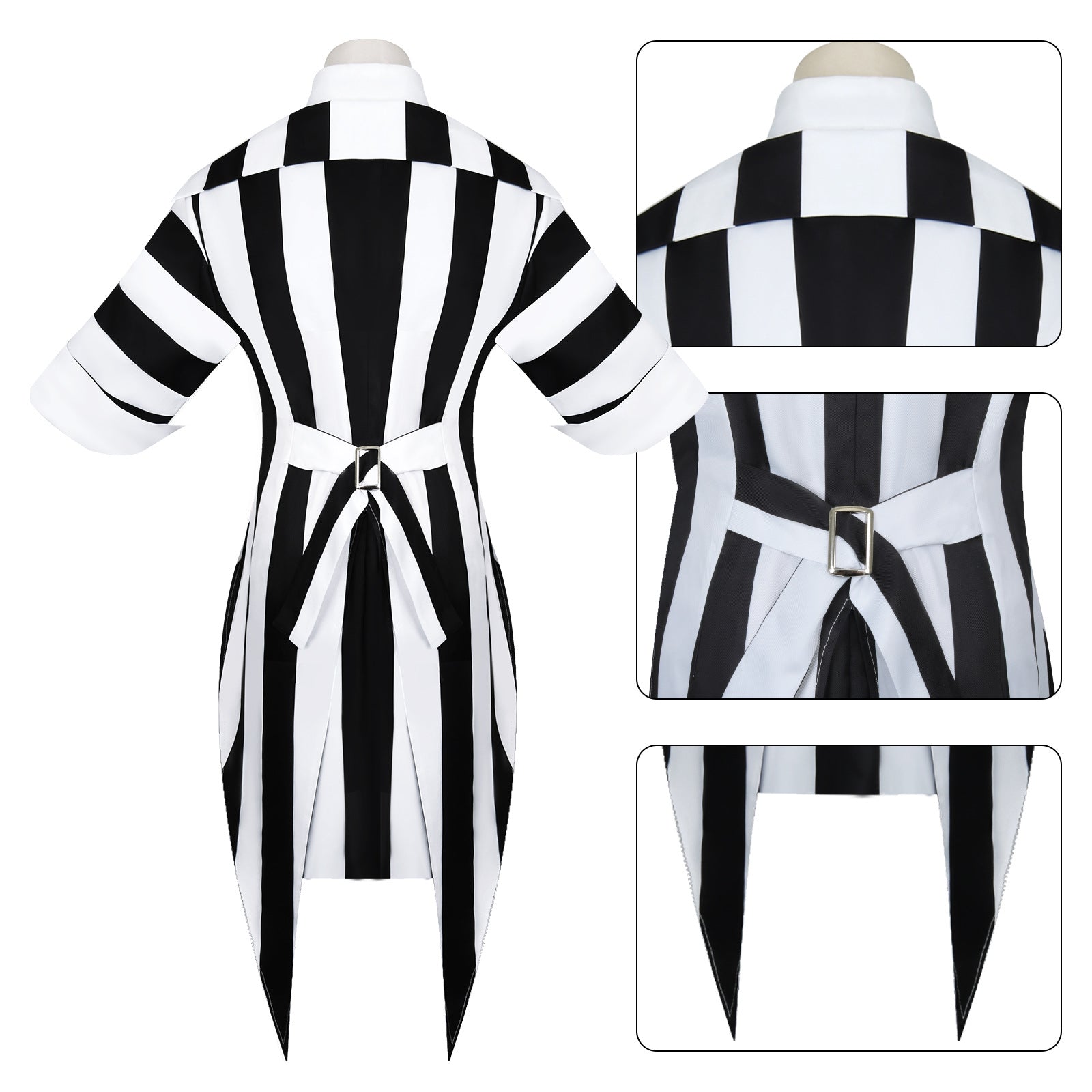 [ylevol] Beetle Juice Michael Keaton Stripe Suit Women Cosplay Costumes