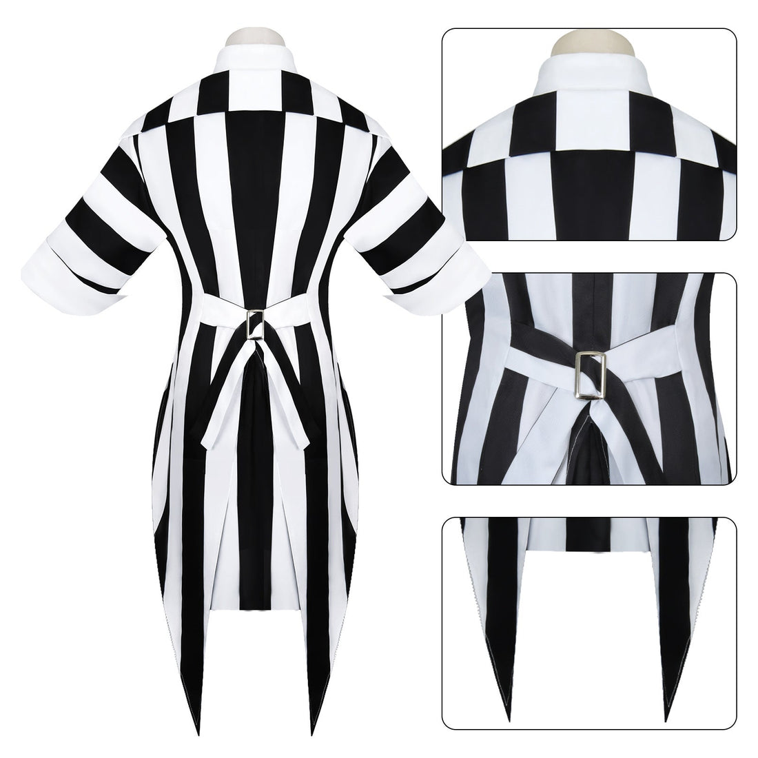 [ylevol] Beetle Juice Michael Keaton Stripe Suit Women Cosplay Costumes