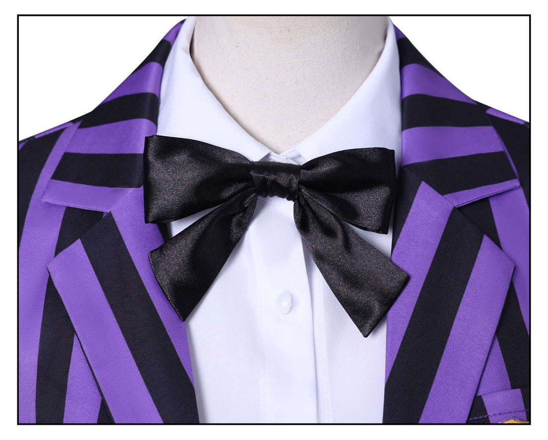 [ylevol] Wednesday 2 Addams Nevermore Academy Purple Short Uniform Adult Kids Costumes