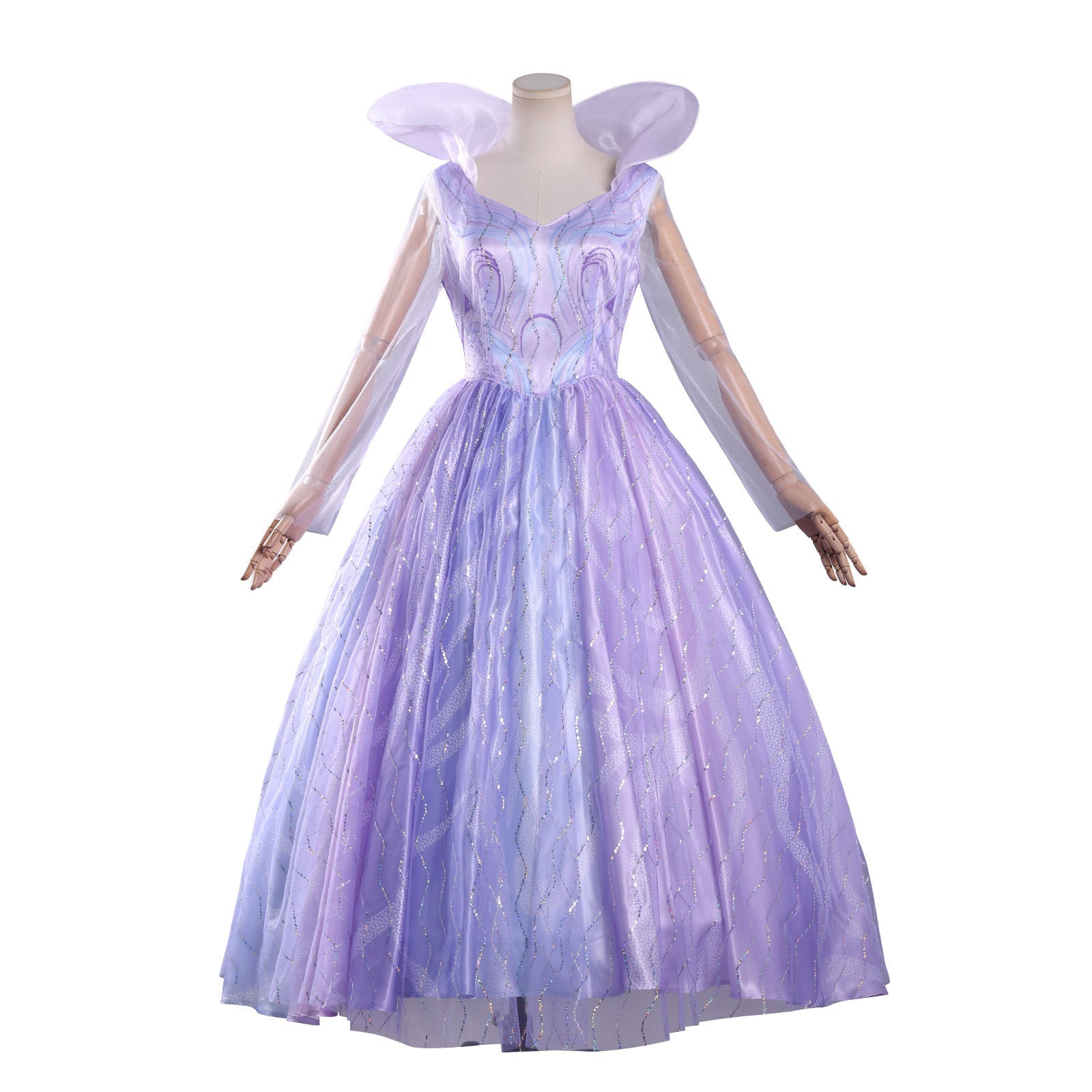 [ylevol] Wicked: For Good Glinda Purple Iridescent Dress Cosplay Costumes