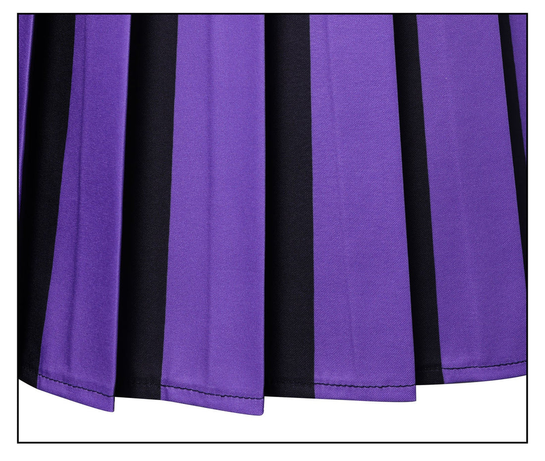 [ylevol] Wednesday 2 Addams Nevermore Academy Purple Short Uniform Adult Kids Costumes