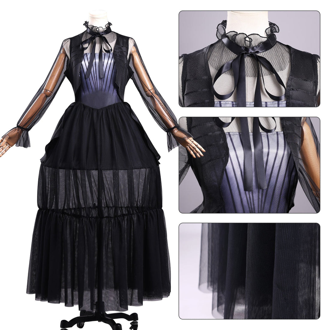 [ylevol] Wednesday Addams Season 2 Adult Kids Prom Dress Cosplay Costumes
