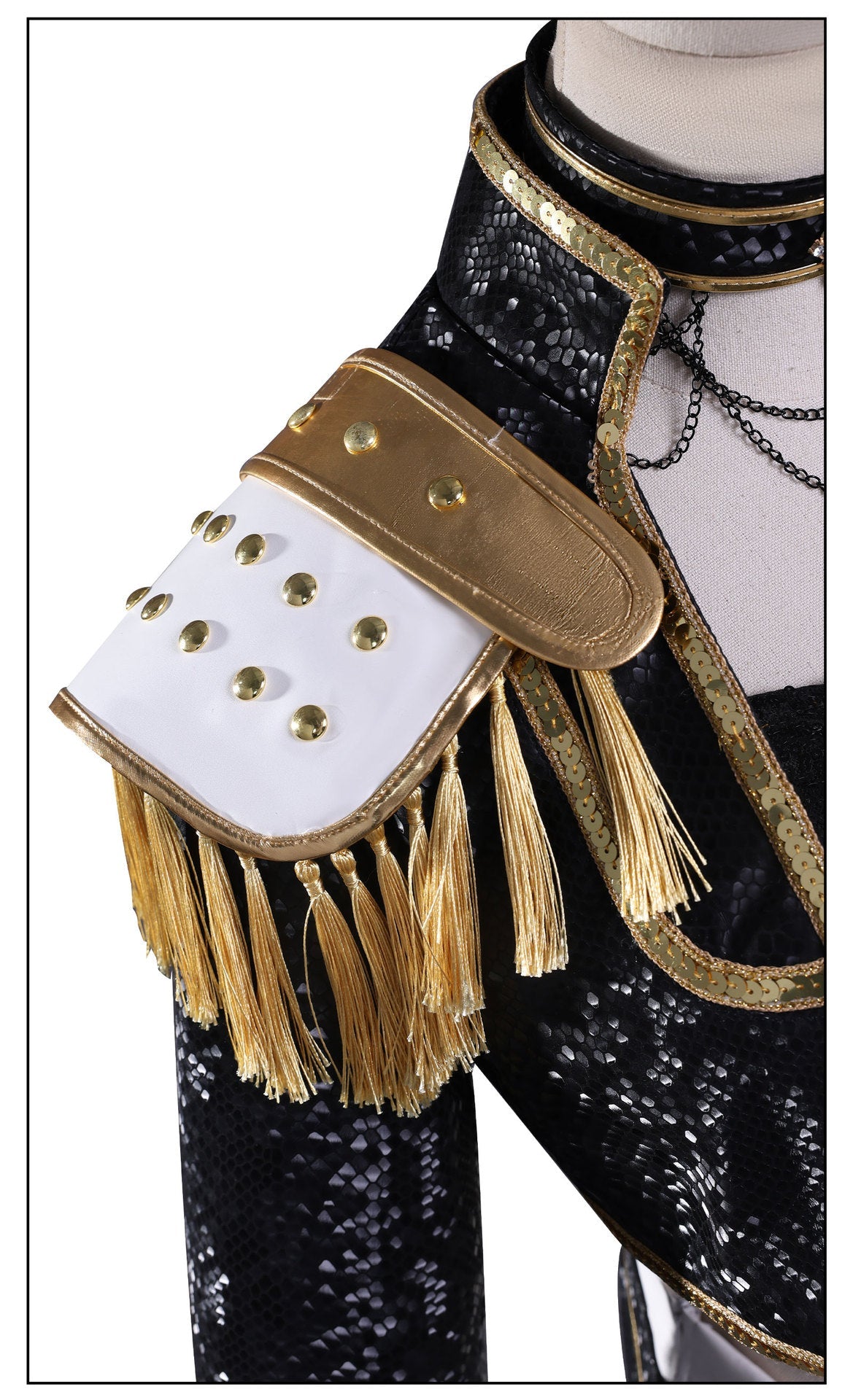 [ylevol] KPop Demon Hunters Mira Black Gold Outfit Adult Kids Cosplay Costumes