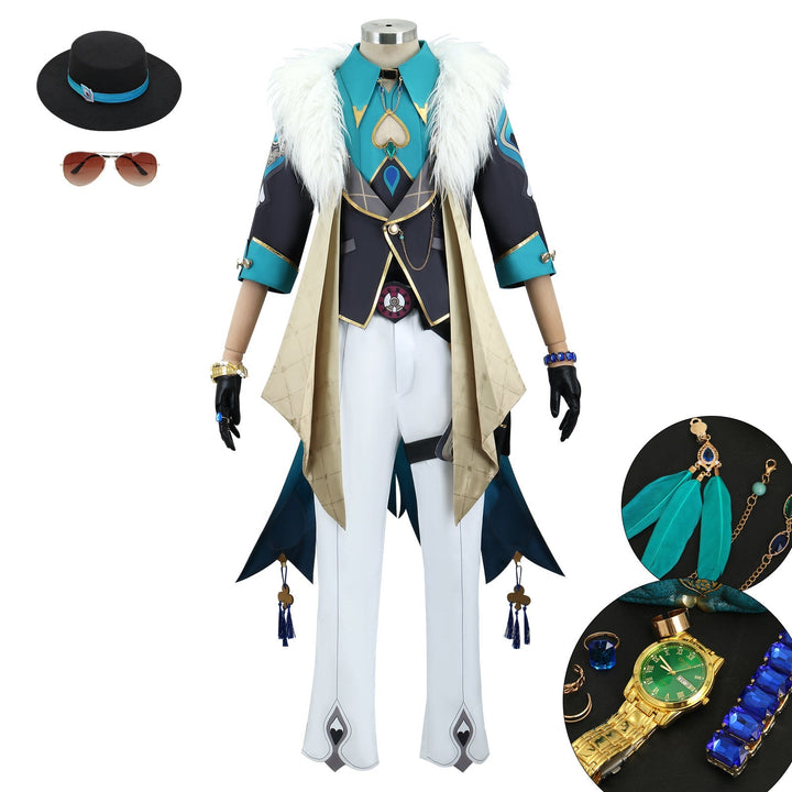 [ylevol] Honkai: Star Rail Aventurine Fullset Glasses Watch Cosplay Costumes