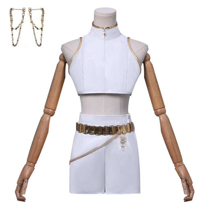 [ylevol] KPop Demon Hunters Rumi White Outfit Adult Kids Cosplay Costumes
