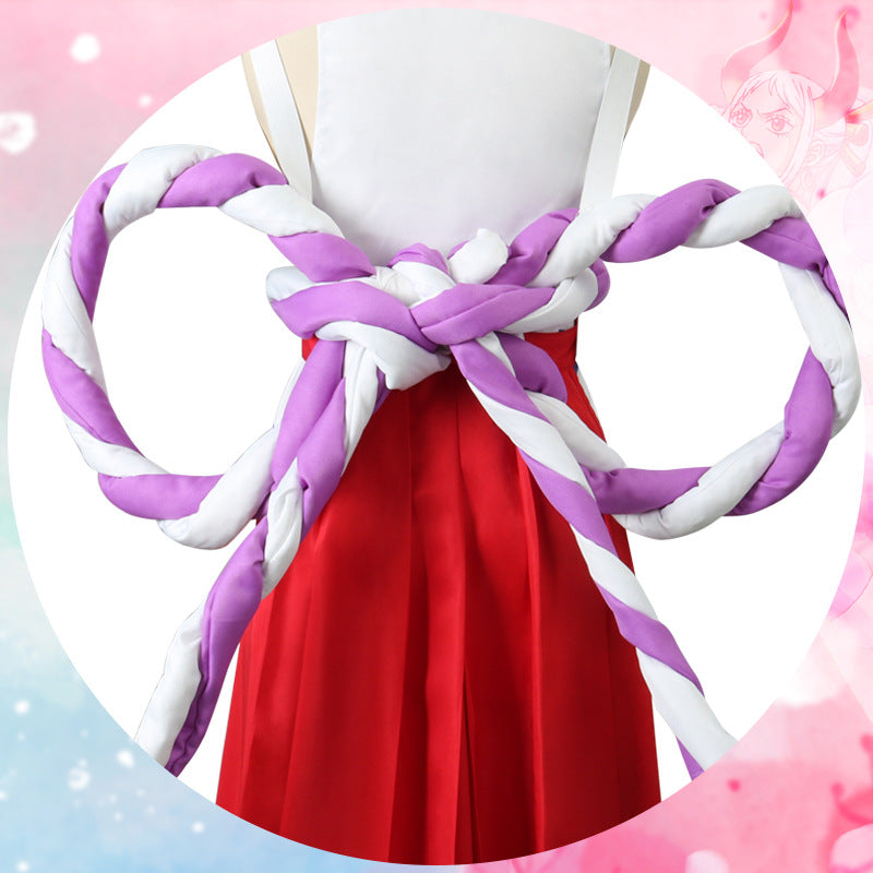 [ylevol] Anime Navigation Yamato Red White Kimono Fullset Cosplay Costumes