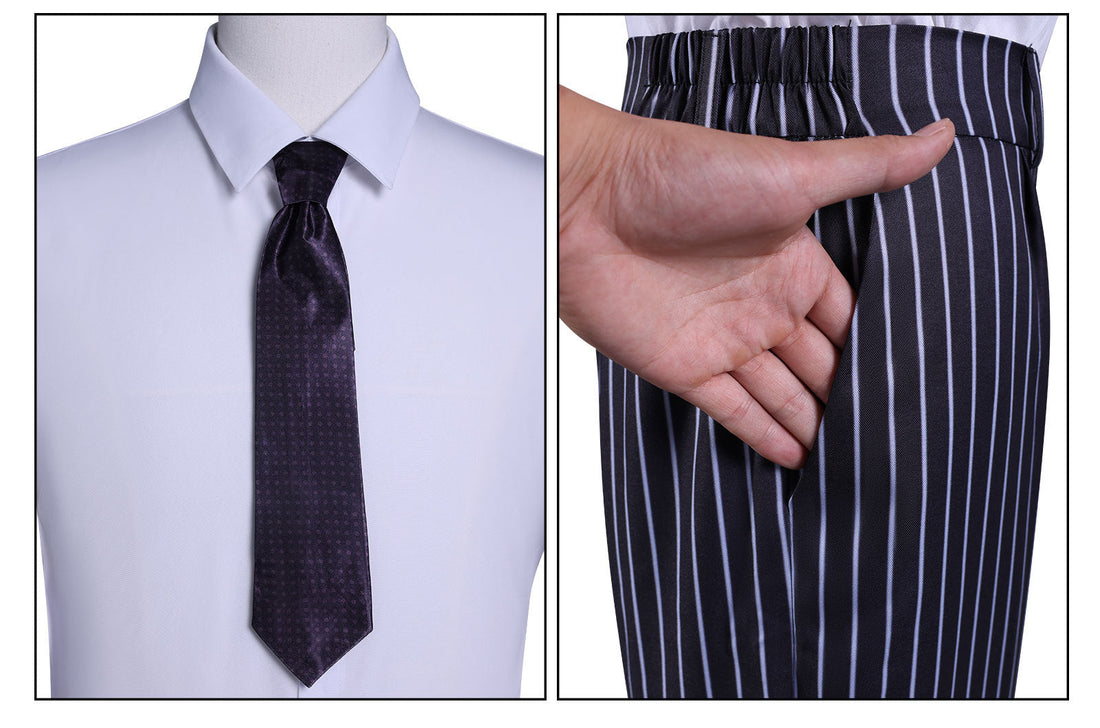 [ylevol] Wednesday 2 Gomez Addams Striped Suit Male Cosplay Costumes