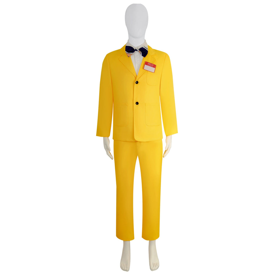 [ylevol] Beetle Juice Shrunken Head Bob Yellow Suit Halloween Cosplay Costumes