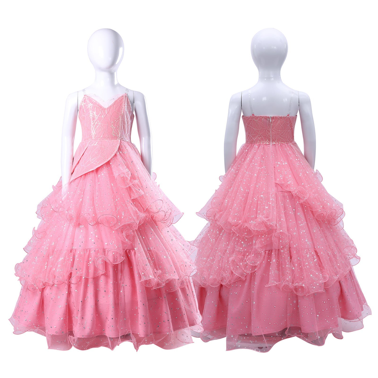 [ylevol] Wicked: For Good Witch Glinda Kids Pink Dress Cosplay Costumes