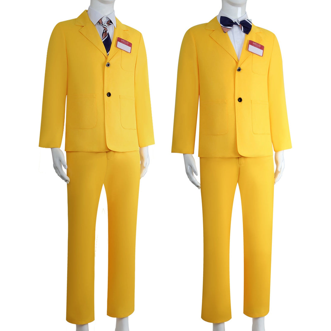 [ylevol] Beetle Juice Shrunken Head Bob Yellow Suit Halloween Cosplay Costumes