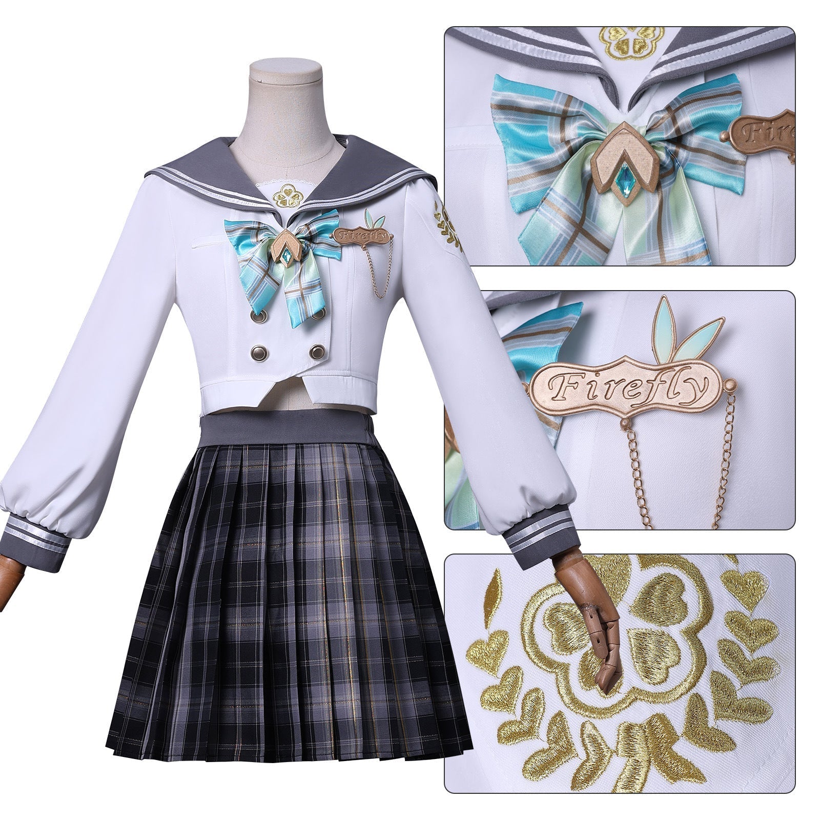 [ylevol] Honkai: Star Rail Firefly Springtime Greetings JK Uniform Cosplay Costumes