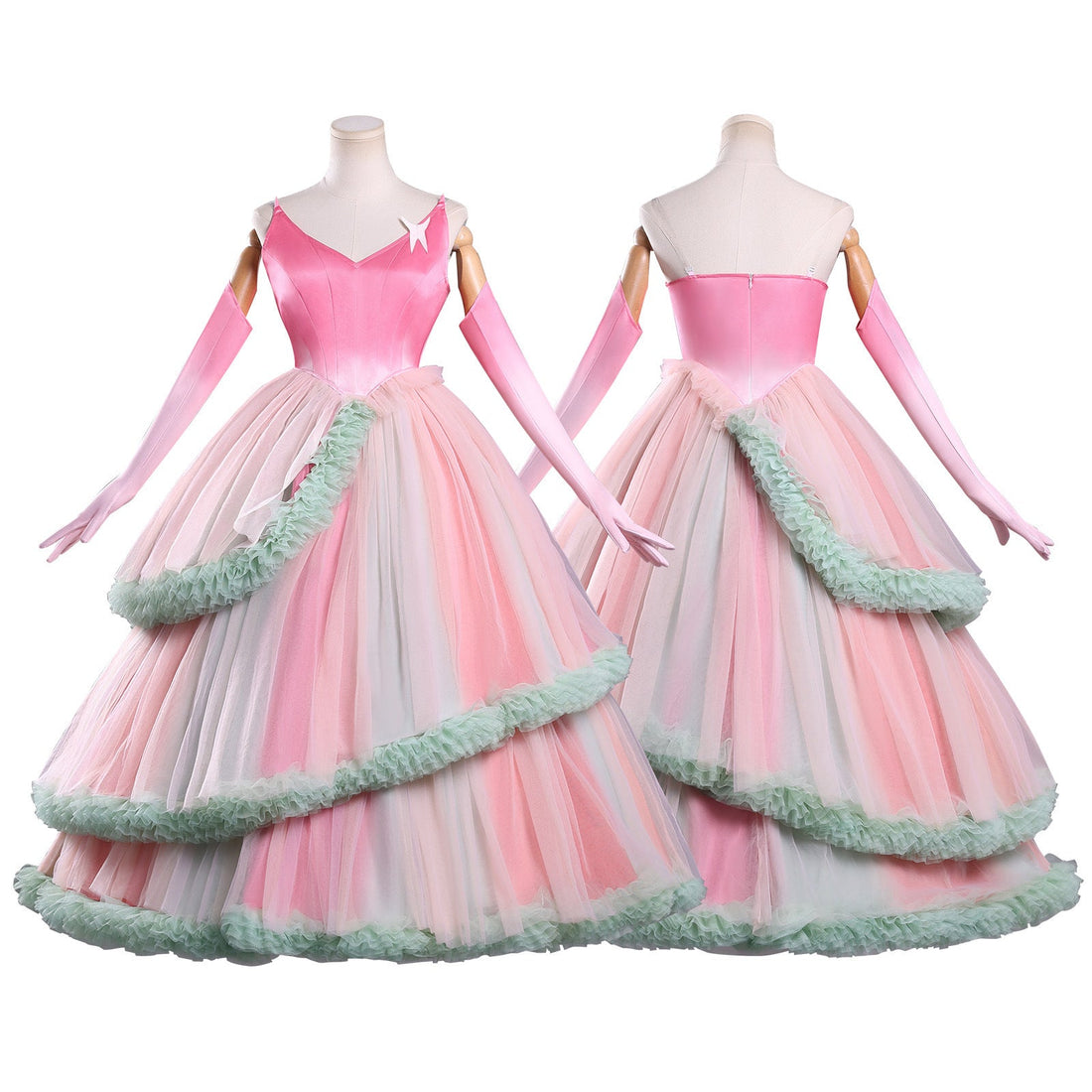 [ylevol] Wicked: For Good Witch Glinda Pink Green Dress Cosplay Costumes