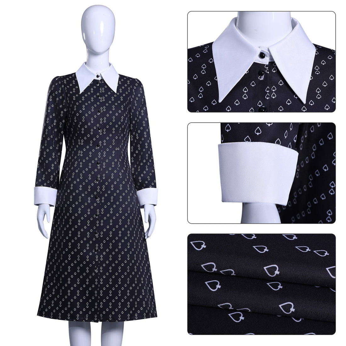 [ylevol] Wednesday 2 Addams Adult and Kids Black Dress Cosplay Costumes