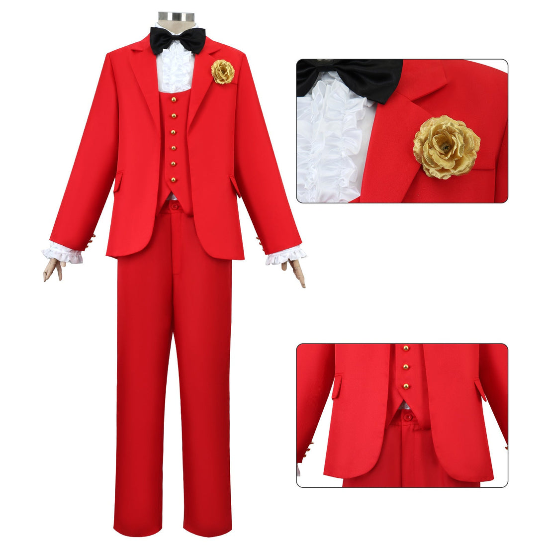 [ylevol] Beetle Juice Michael Keaton Red Suit Halloween Cosplay Costumes