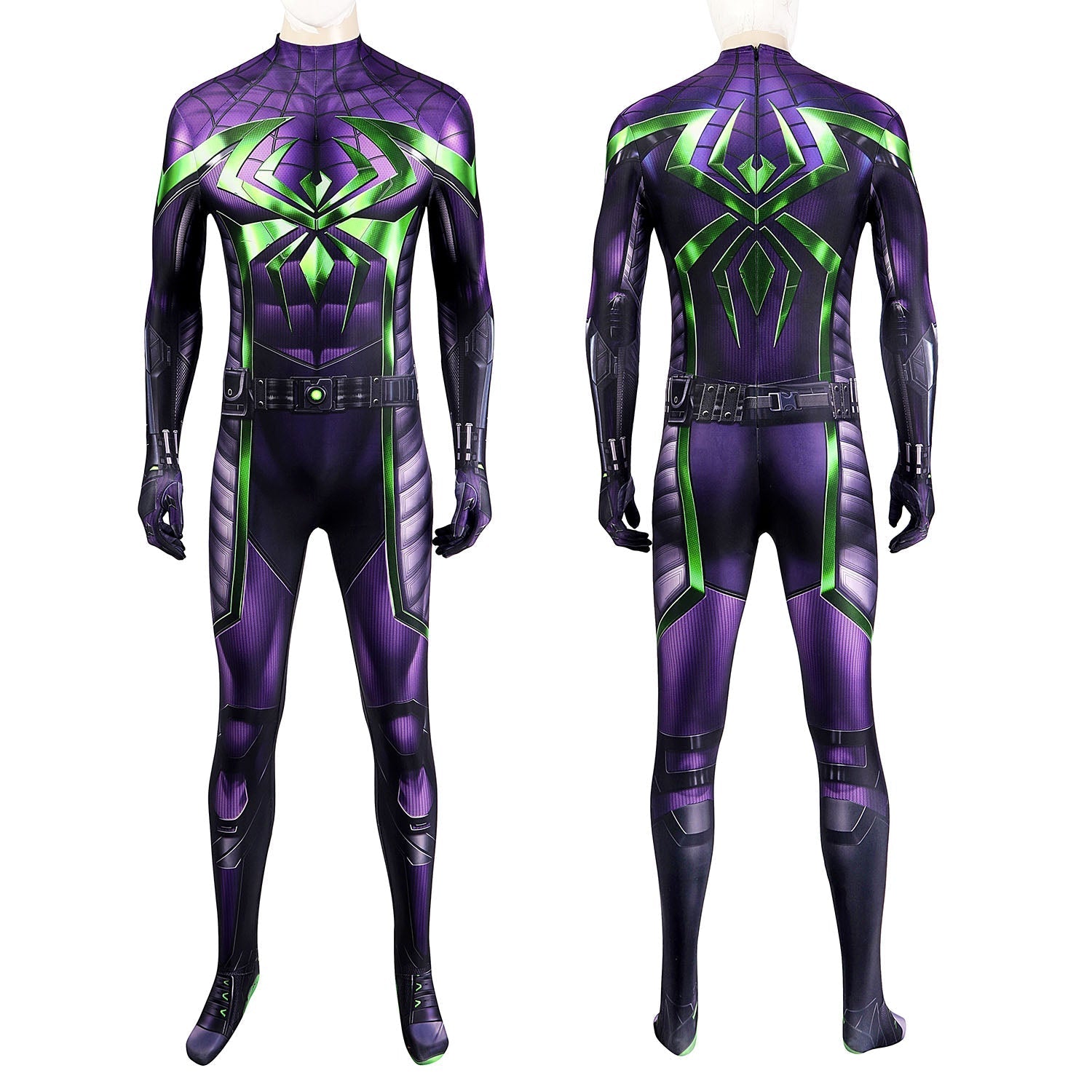 [ylevol] Marvel's Spider-Man Miles Morales Purple Reign Suit Male Jumpsuit Costumes