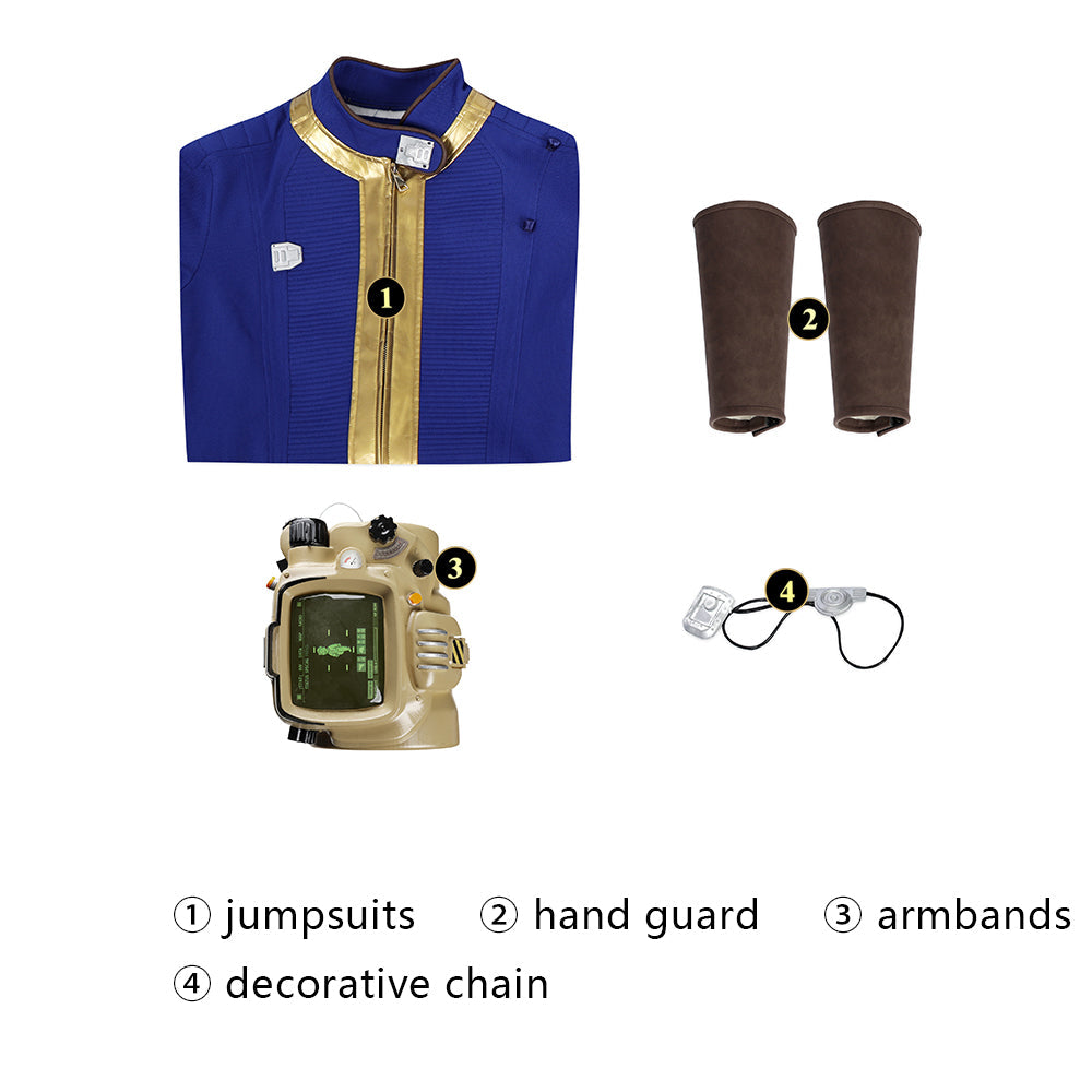 [ylevol] Fallout 4 Vault No. 75 Sheltersuit Male Full Set Cosplay Costumes