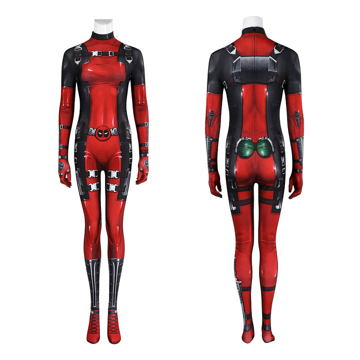 [ylevol] Marvel Deadpool Lady Wade Wilson Suit Jumpsuit Cosplay Costumes