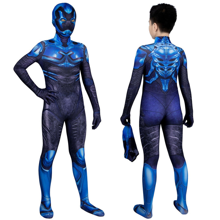 [ylevol] Blue Beetle Jaime Reyes Kids Jumpsuit with Mask Cosplay Costumes